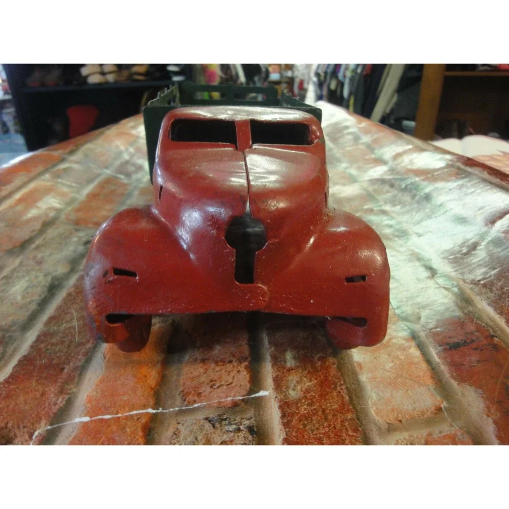 Vintage‎ TOY metal pick up farm truck with back bed estate find 14